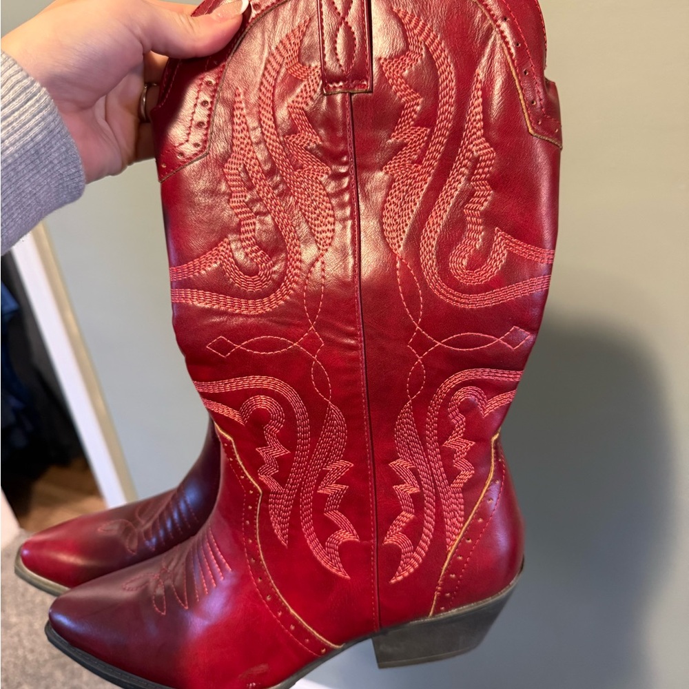 Red Western Cowboy Boots